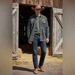 Panhandle Slim Western Vintage 90’s Button Down Cowboy Lapel Pocket Casual Shirt